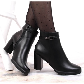 Botas de mujer de tacón Sergio Leone en negro con circonitas 1