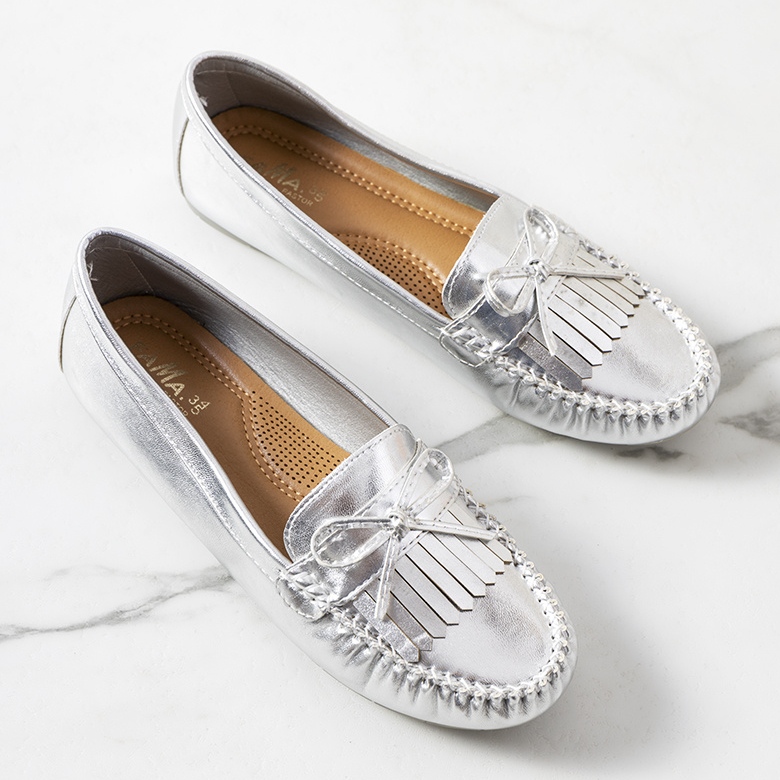Mocasines plateados Joanae plata 1 Mocasines plateados Joanae plata 1