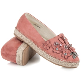 Marquiz Zapatos bajos sin cordones con adornos rosado 4