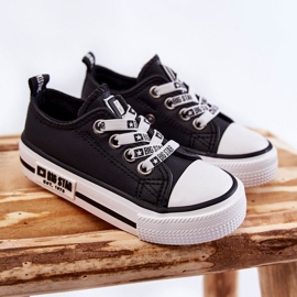 Deportivas Infantiles de Piel Big Star KK374043 Negro-Blanco 3