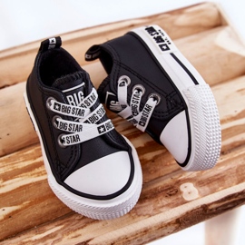 Deportivas Infantiles de Piel Big Star KK374041 Negro-Blanco 5