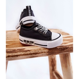 Deportivas Infantiles de Piel Big Star KK374041 Negro-Blanco 3