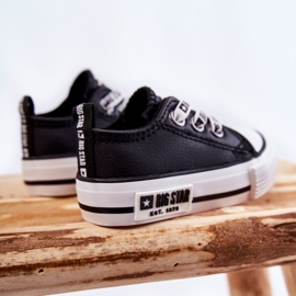 Deportivas Infantiles de Piel Big Star KK374041 Negro-Blanco 4