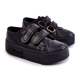 Deportivas Infantiles De Piel Con Velcro Big Star KK374054 Negro 6