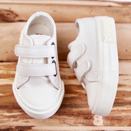 Deportivas Infantiles de Piel Con Velcro Big Star KK374093 Blanco 5