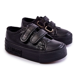 Deportivas Infantiles De Piel Con Velcro Big Star KK374092 Negro 7