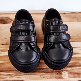 Deportivas Infantiles De Piel Con Velcro Big Star KK374092 Negro 6