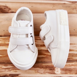 Deportivas Infantiles de Piel Con Velcro Big Star KK374091 Blanco 4