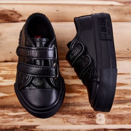 Deportivas Infantiles De Piel Con Velcro Big Star KK374090 Negro 3