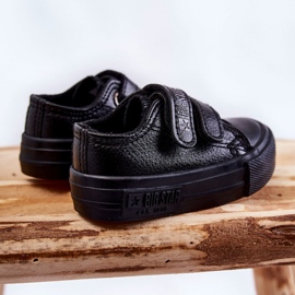 Deportivas Infantiles De Piel Con Velcro Big Star KK374090 Negro 4