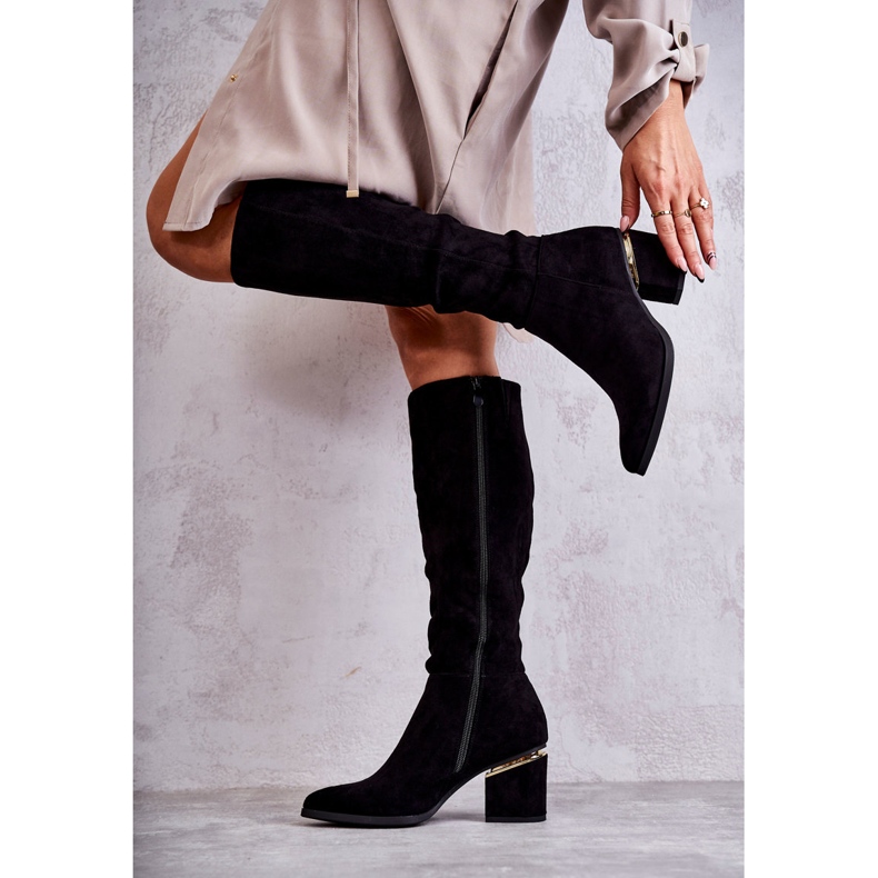 PS1 Botas Clásicas Ante Cremallera Leyette Negra negro 2