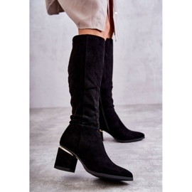 PS1 Botas Clásicas Ante Cremallera Leyette Negra negro 1