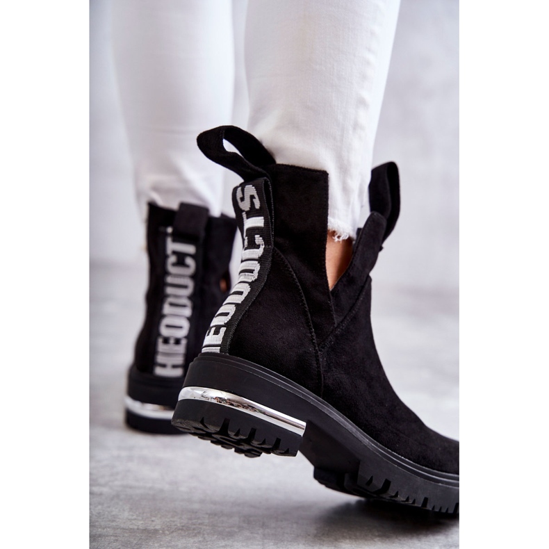 PS1 Botines negros de ante Elvera con recortes 2 PS1 Botines negros de ante Elvera con recortes 2