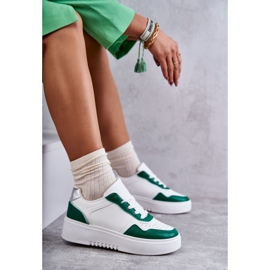 Zapatillas Deportivas Bajas De Mujer En La Plataforma Blancas Y Verdes Kyllie blanco 4