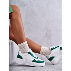 Zapatillas Deportivas Bajas De Mujer En La Plataforma Blancas Y Verdes Kyllie blanco 5