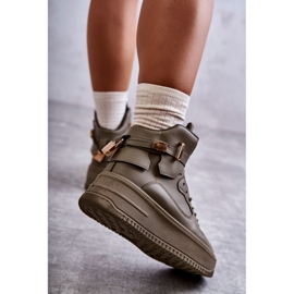 Zapatillas Deportivas Mujer Alta Cálido Lexa Verde caqui 2 Zapatillas Deportivas Mujer Alta Cálido Lexa Verde caqui 2