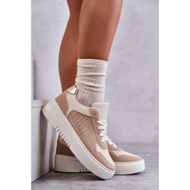Zapatos Deportivos Bajos De Mujer En La Plataforma Beige Kyllie 4