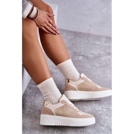 Zapatos Deportivos Bajos De Mujer En La Plataforma Beige Kyllie 8