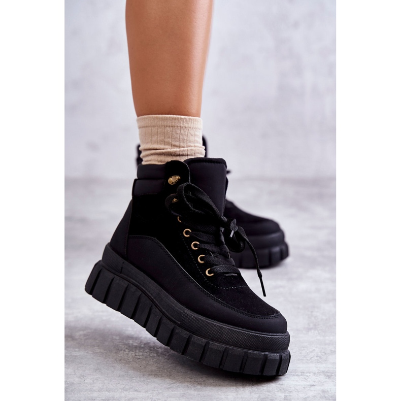 FG2 Cómodas Botas En La Plataforma Sanchio Negro 1 FG2 Cómodas Botas En La Plataforma Sanchio Negro 1