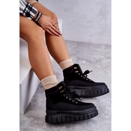 FG2 Cómodas Botas En La Plataforma Sanchio Negro 7