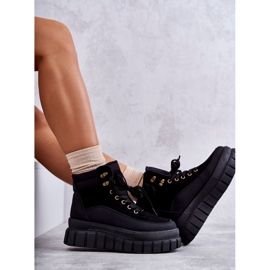 FG2 Cómodas Botas En La Plataforma Sanchio Negro 8