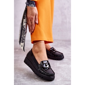 PL5 Mocasines De Mujer En Piel Sobre La Plataforma Black Venesia negro 3