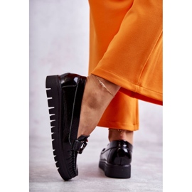 PL5 Mocasines De Mujer En Piel Sobre La Plataforma Black Venesia negro 5