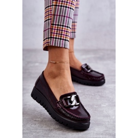 PL5 Mocasines De Mujer En Piel Con Plataforma Venesia Burdeos rojo multicolor 1 PL5 Mocasines De Mujer En Piel Con Plataforma Venesia Burdeos rojo multicolor 1