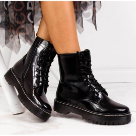 Botas lacadas cálidas Vinceza W JAN55A negro 6