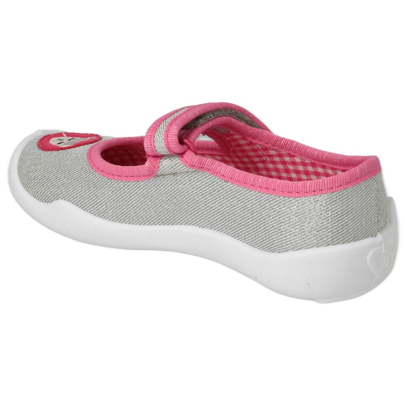 Zapato infantil befado con velcro 114X501 plateado/rosa rosado 2