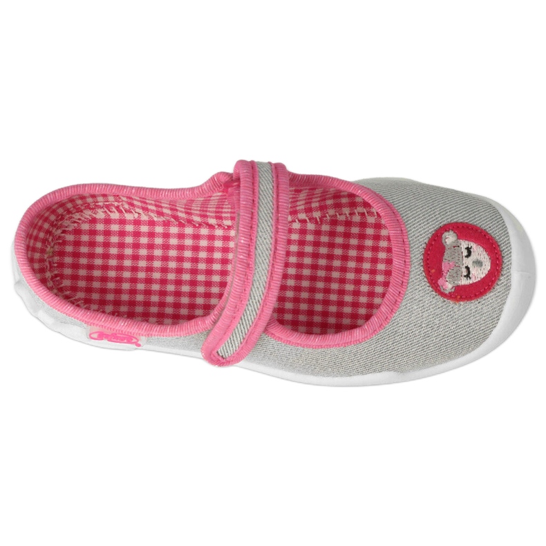 Zapato infantil befado con velcro 114X501 plateado/rosa rosado 3