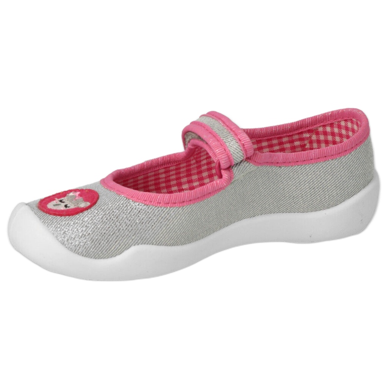 Zapato infantil befado con velcro 114X501 plateado/rosa 4