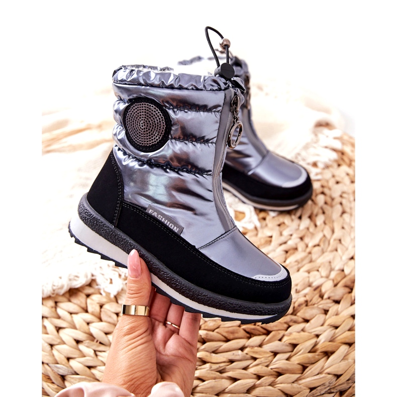 Evento Botas de Nieve Botas hasta la Rodilla para Niños Miss❤E 21DZ23-4324 Gris negro plata 1