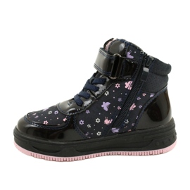 American Club Botas Americanas Botas cálidas XD66 Azul marino rosado 1
