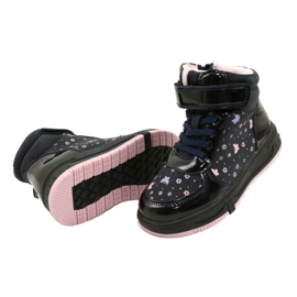American Club Botas Americanas Botas cálidas XD66 Azul marino rosado 4