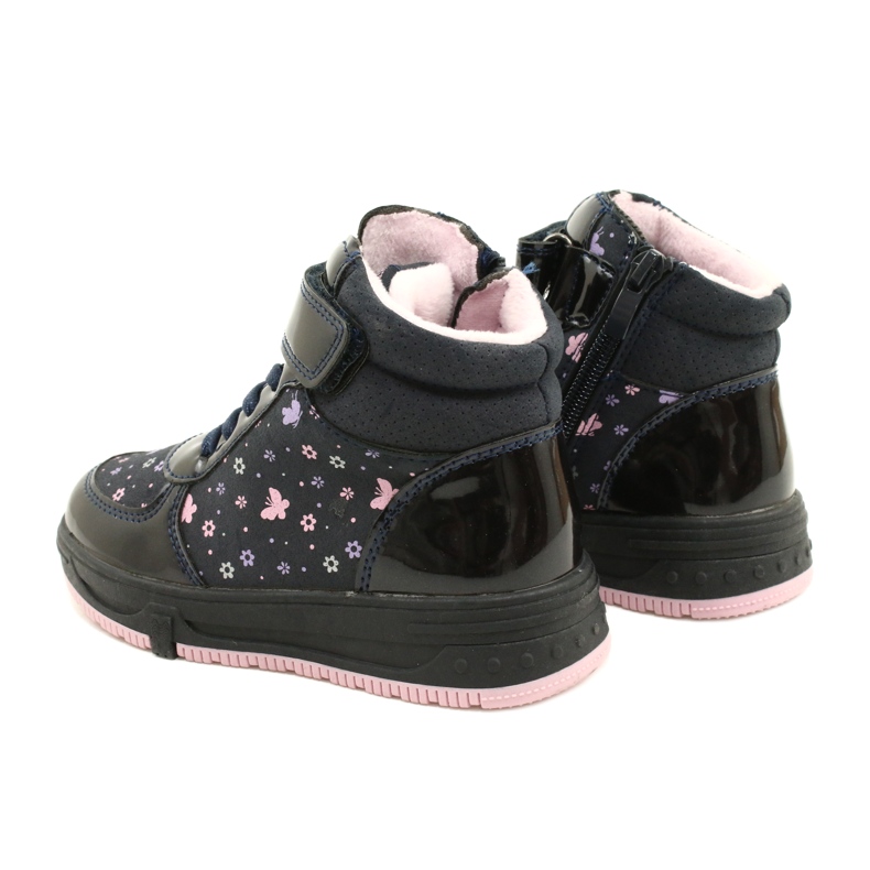 American Club Botas Americanas Botas cálidas XD66 Azul marino rosa 6