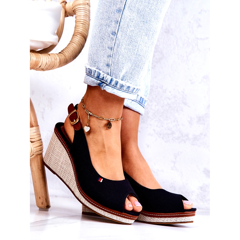 PS1 Sandalias Mujer Cómodas Con Hebilla Negras Thallas negro 2