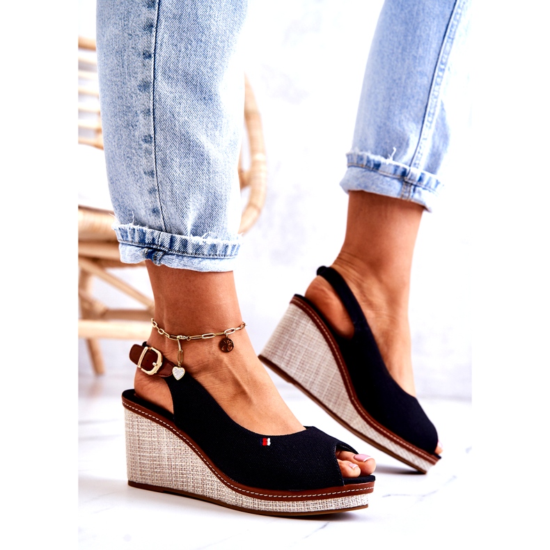 PS1 Sandalias Mujer Cómodas Con Hebilla Negras Thallas negro 1