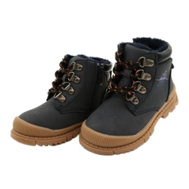 Boys 'Trappers con Fur News 22DZ23-5256 Navy Blue azul 2