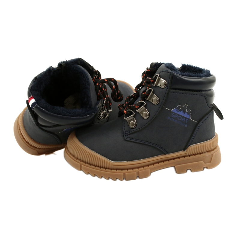 Boys 'Trappers con Fur News 22DZ23-5256 Navy Blue azul 5
