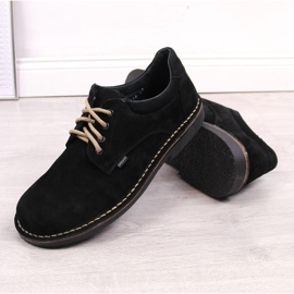 Zapatos de piel, ante para hombre, negro Gregor 1108 4