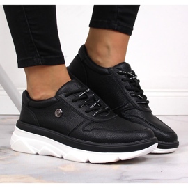 Zapatos deportivos de mujer en la plataforma Vinceza negra negro 7