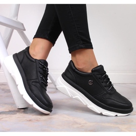 Zapatos deportivos de mujer en la plataforma Vinceza negra negro 5