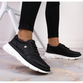 Zapatos deportivos de mujer en la plataforma Vinceza negra negro 6