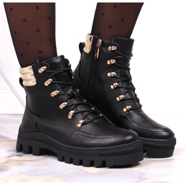 Botas de montaña mujer plataforma negras bolsos Potocki negro 6