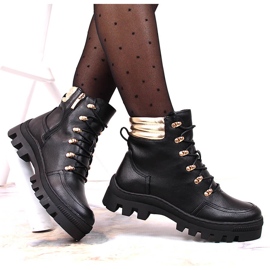 Botas de montaña mujer plataforma negras bolsos Potocki negro 5