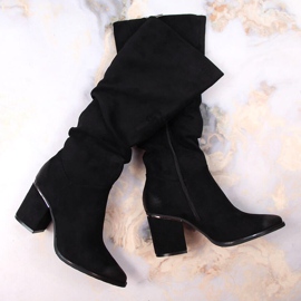 Botas volantes Potocki negras para mujer negro 4