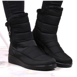 News Botas de nieve insuladas de mujer negras con cremallera NOVEDADES negro 8