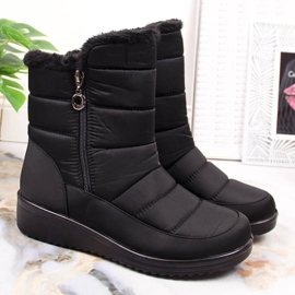 News Botas de nieve insuladas de mujer negras con cremallera NOVEDADES negro 4