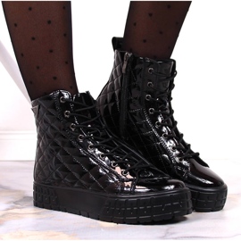 Botas insuladas de mujer acolchadas en piel negra Filippo PAW369 8